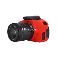 Силиконовый чехол для фотоаппарата Canon EOS 650D/700D (цвет красный)