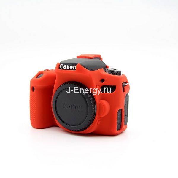 Силиконовый чехол для фотоаппарата Canon EOS 77D (цвет красный)