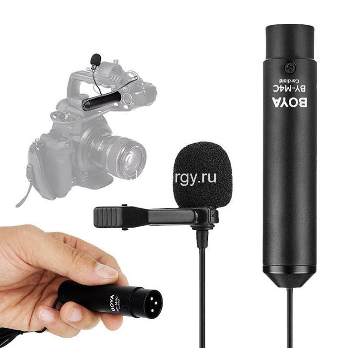 Boya BY-M4C профессиональный кардиоидный петличный микрофон с XLR разъёмом 